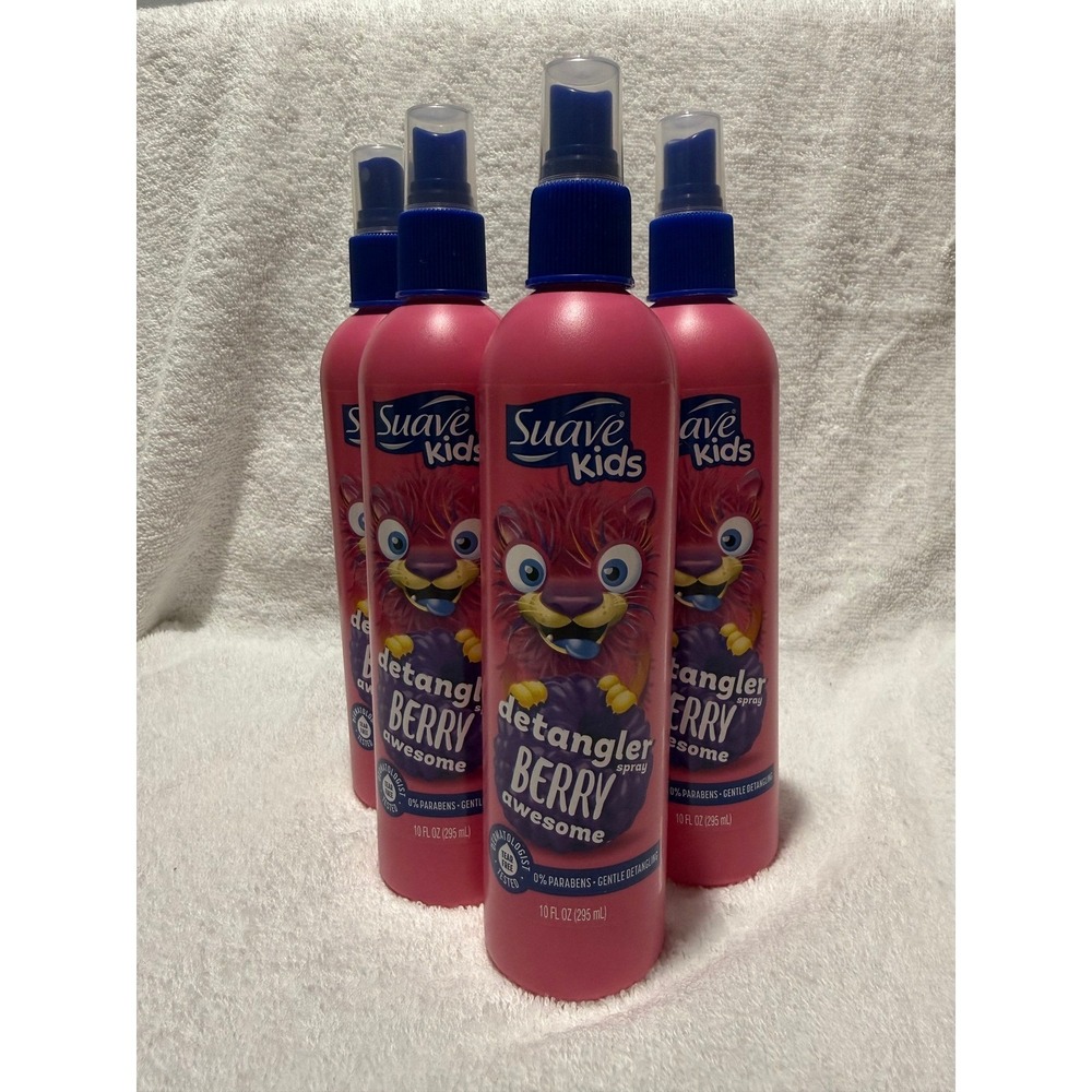 Suave Kids Berry Awesome Detangler Spray 10oz 4 Pack Bundle New
